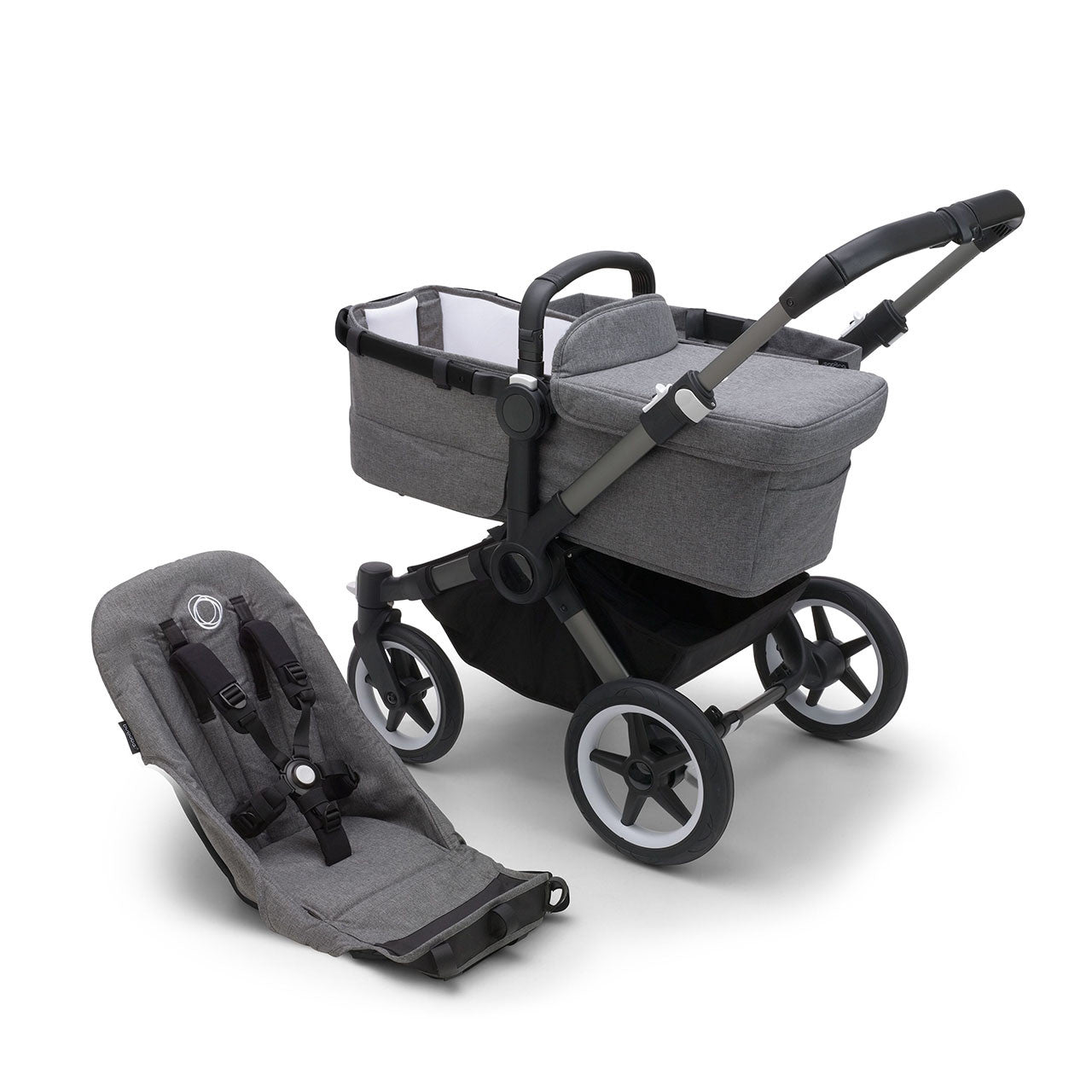 Bugaboo Donkey 5 Base 2023 In Graphite/Grey Melange - Bambi Baby