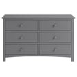 Oxford Baby Universal 6 Drawer RTA Dresser in Dove Gray - Bambi Baby