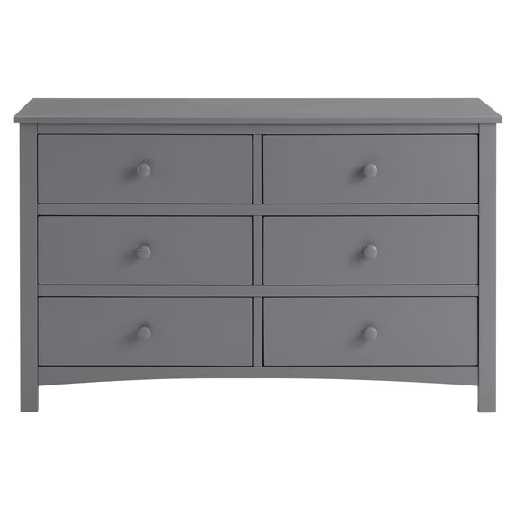 Oxford Baby Universal 6 Drawer RTA Dresser in Dove Gray- Bambi Baby