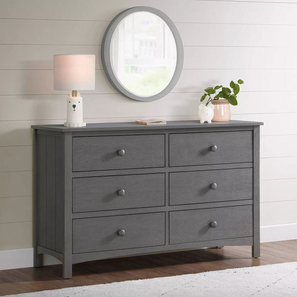Oxford Universal 6 Drawer Dresser Graphite Gray- Bambi Baby