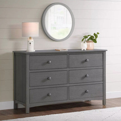 Oxford Universal 6 Drawer Dresser Graphite Gray- Bambi Baby