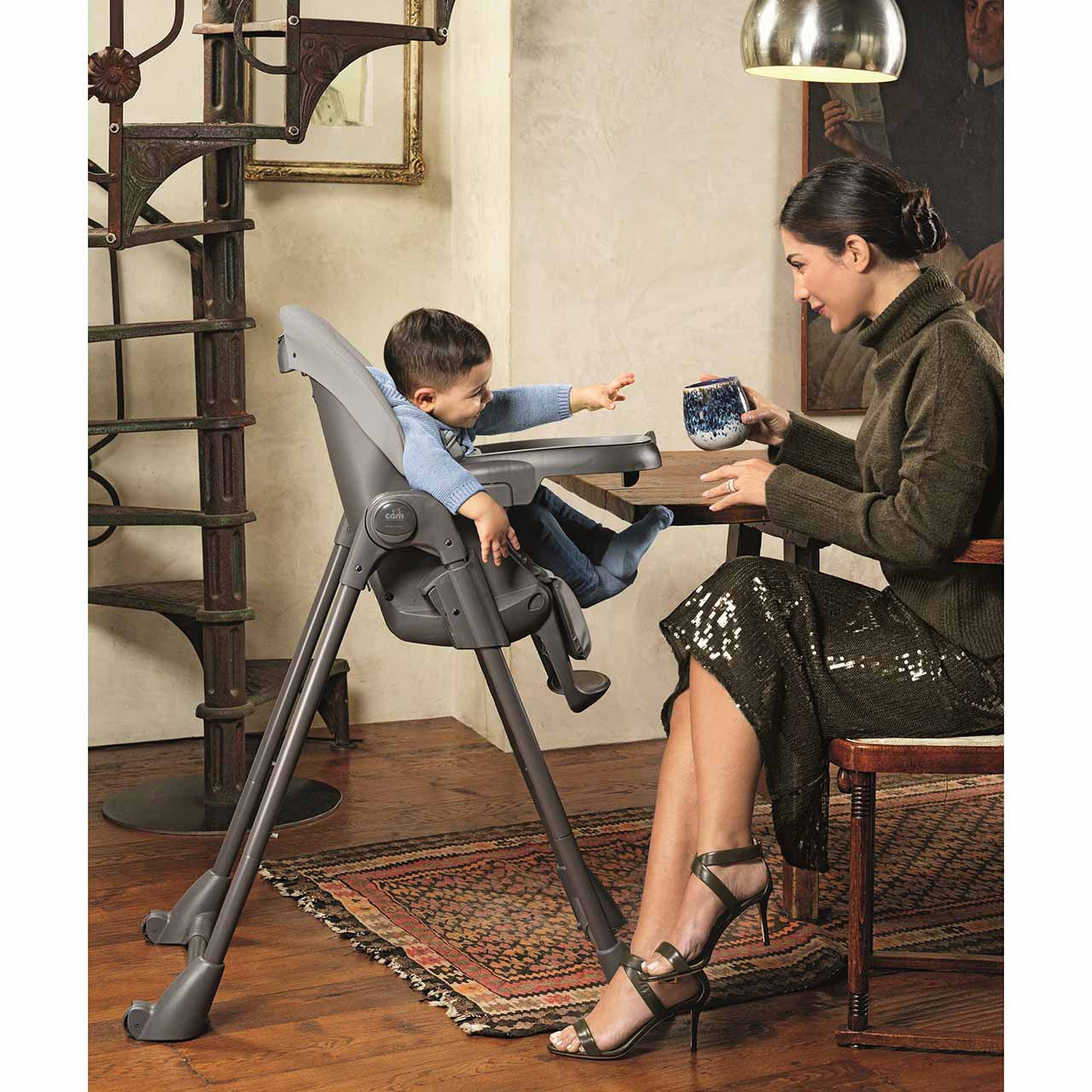 Trona CAM Pappananna en gris- Bambi Baby