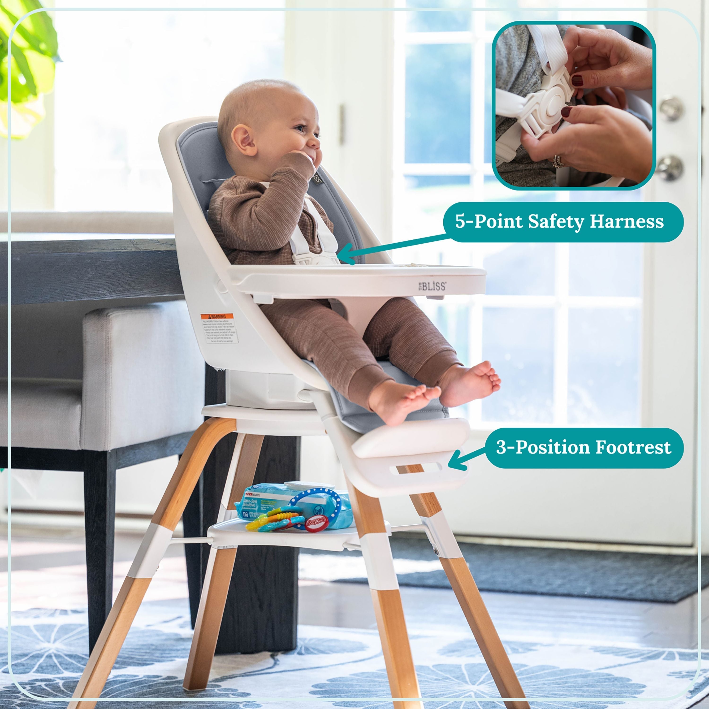 TruBliss Turn-A-Tot Highchair- Bambi Baby