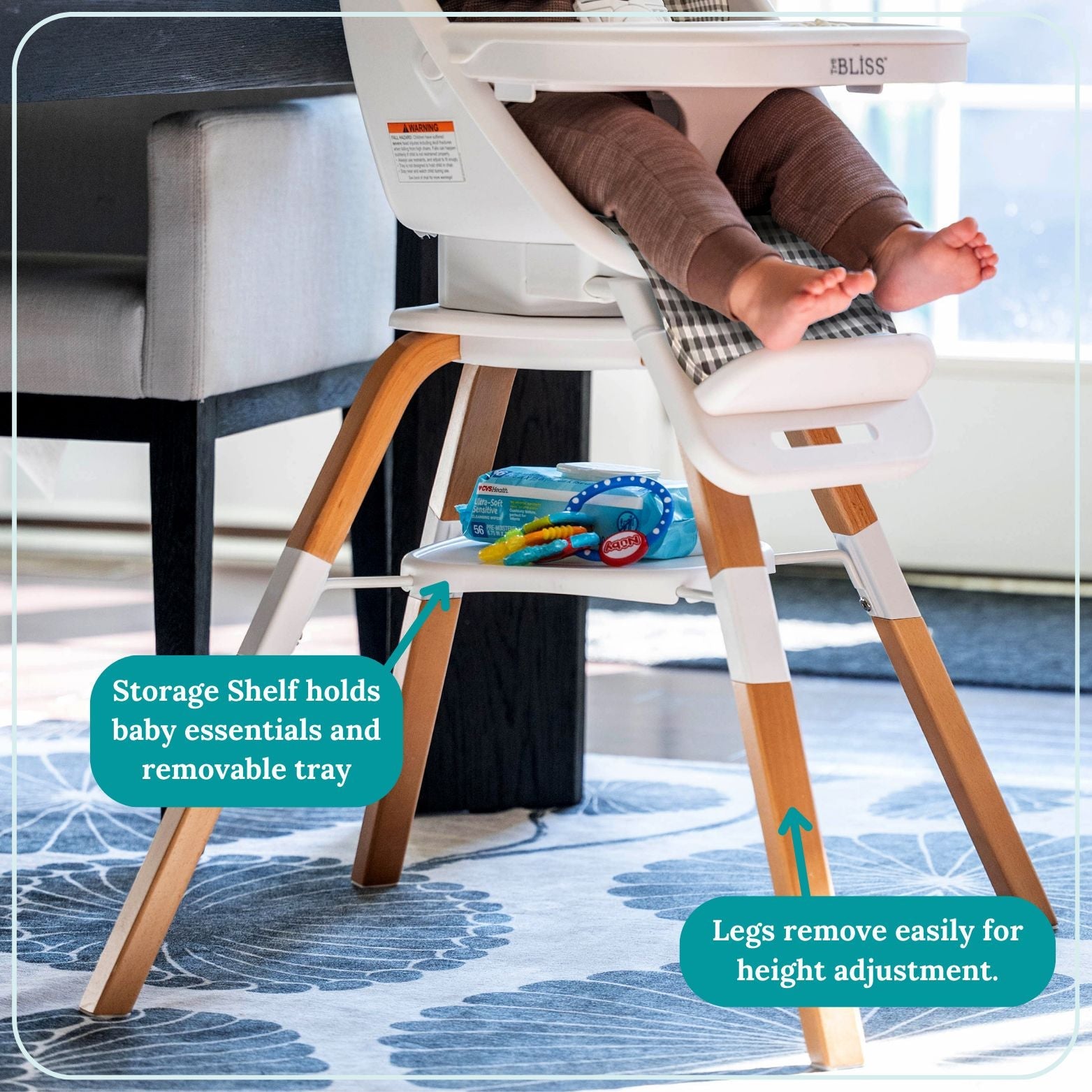 TruBliss Turn-A-Tot Highchair- Bambi Baby