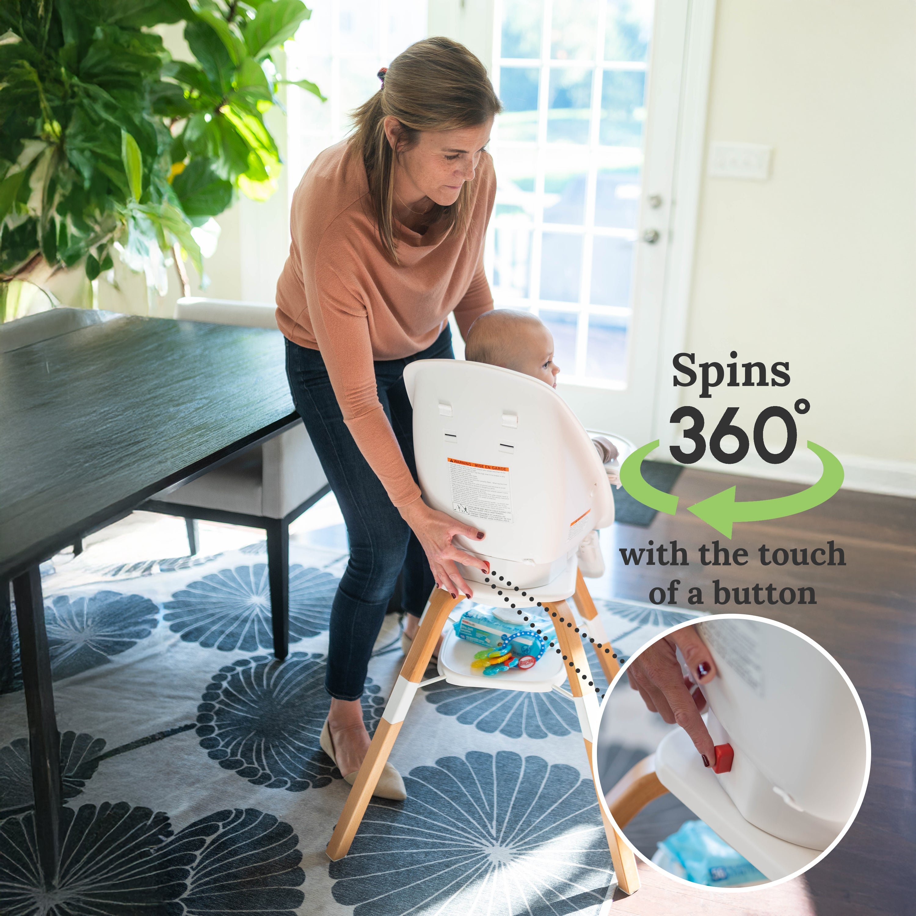 TruBliss Turn-A-Tot Highchair- Bambi Baby