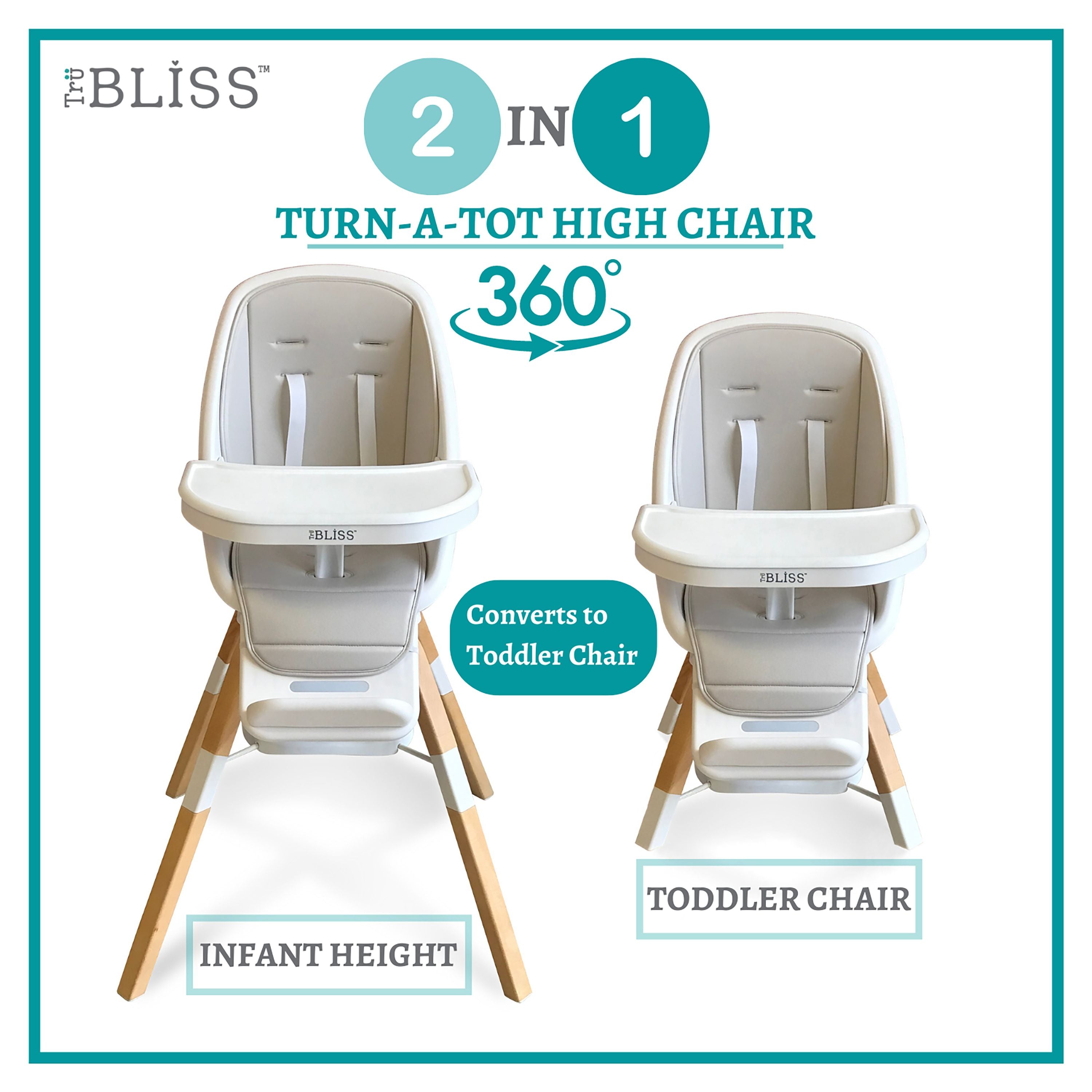TruBliss Turn-A-Tot Highchair- Bambi Baby