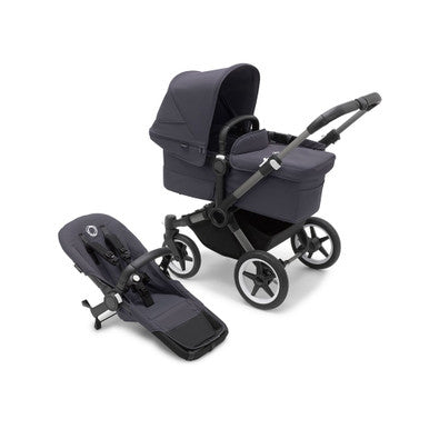 Bugaboo Donkey 5 Mono completo RW tecido US GRAFITE/AZUL TEMPESTADE-AZUL TEMPESTADE- Bambi Baby