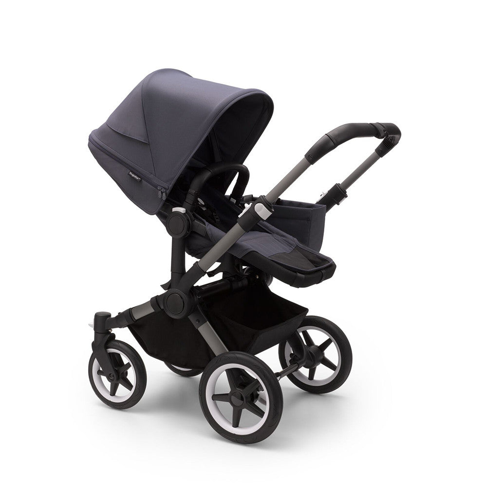 Bugaboo Donkey 5 Mono completo RW tecido US GRAFITE/AZUL TEMPESTADE-AZUL TEMPESTADE- Bambi Baby