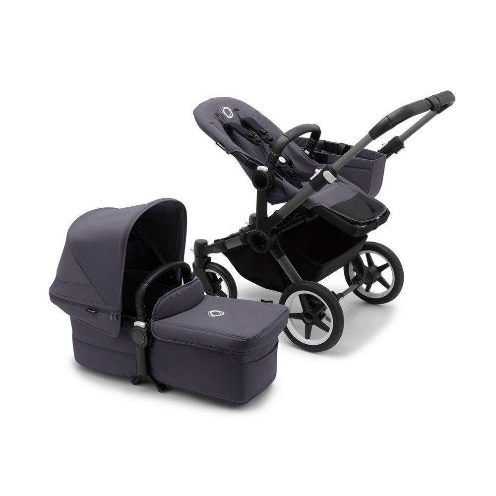 Bugaboo Donkey 5 Mono completo RW tecido US GRAFITE/AZUL TEMPESTADE-AZUL TEMPESTADE- Bambi Baby