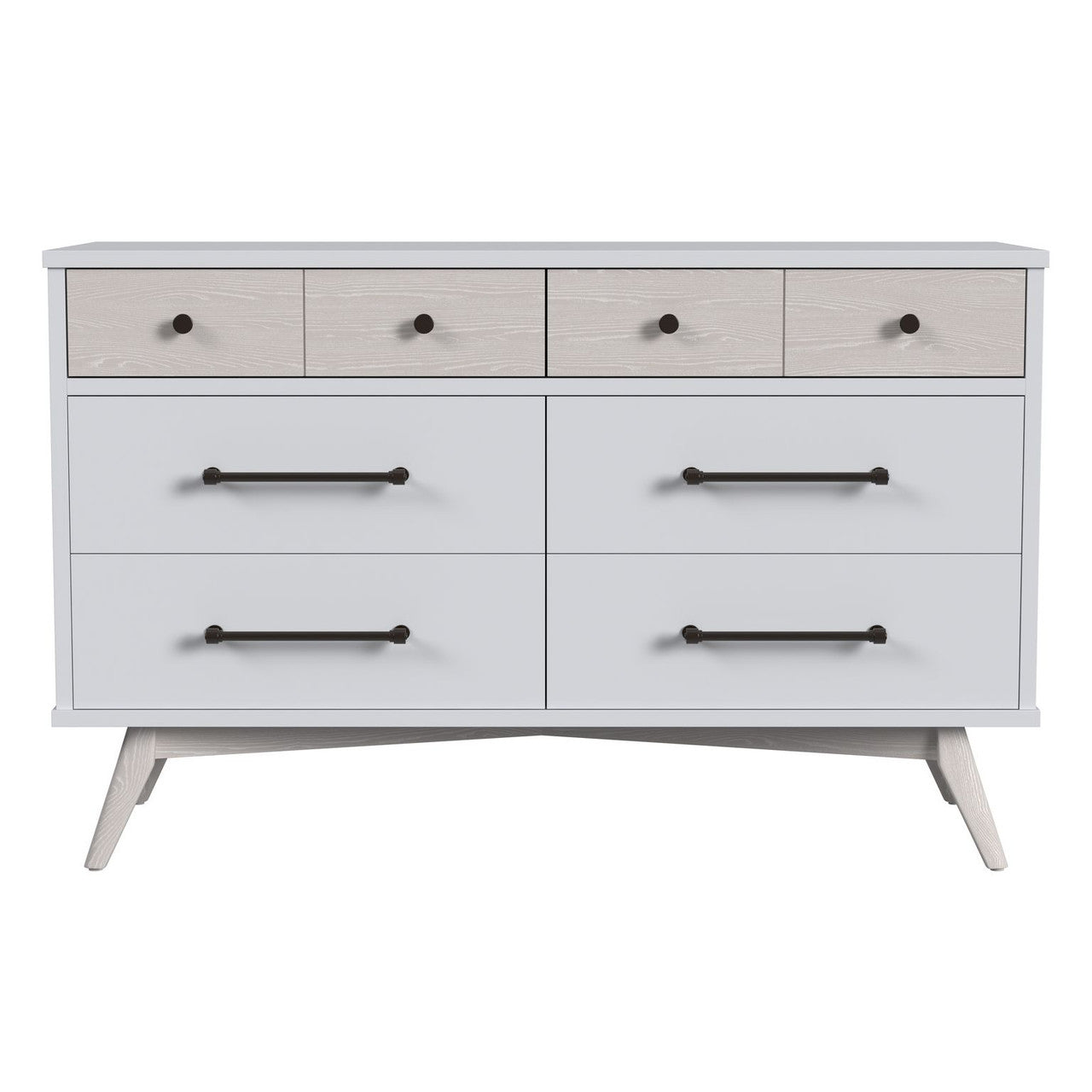Westwood Rowan 2 Piece Nursery Set in Ash Linen - Cottage Crib & 6 drawer chest- Bambi Baby