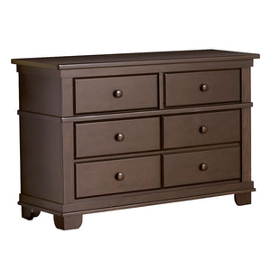 Mocacchino Wood Pali Torino Double Dresser - 3/4 Front View | Bambi Baby