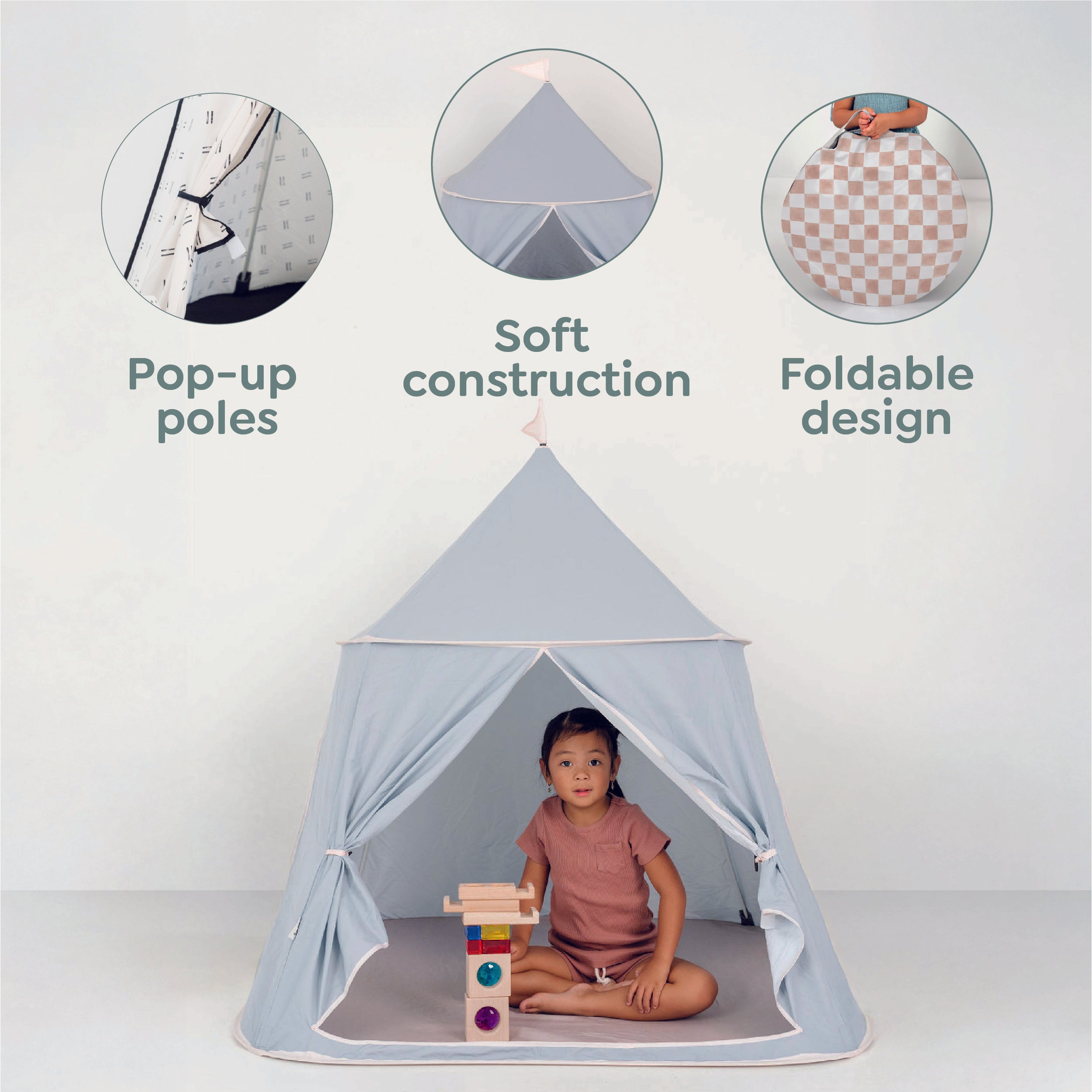 Toki Kids Rainbow Peach Play Tent- Bambi Baby