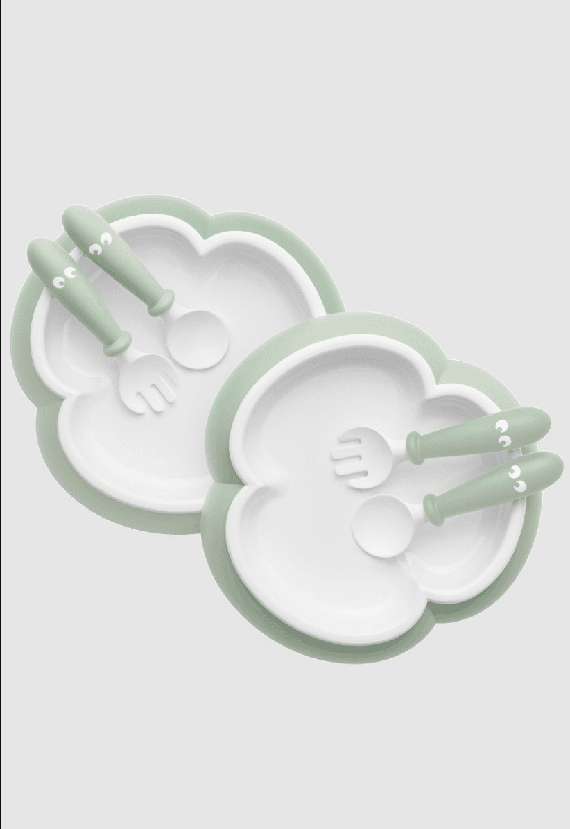 BabyBjorn Baby Plate, Spoon and Fork, 2 sets- Bambi Baby
