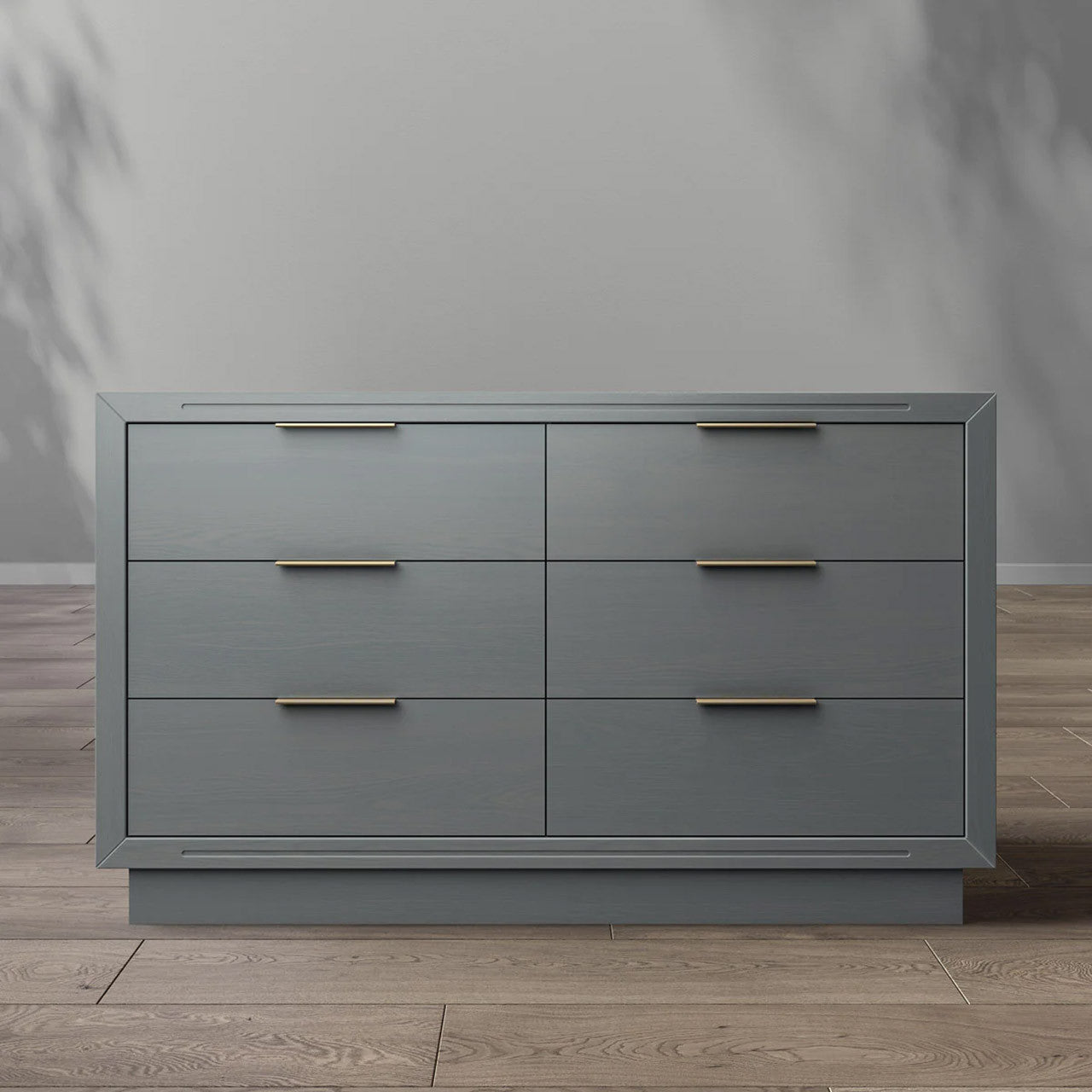 Romina Quadro Double Dresser in Washed Gray- Bambi Baby