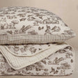 Oilo Fable Blanket- Quilt- Woodland & Eggshell Organic Muslin 45 X 60" - Bambi Baby