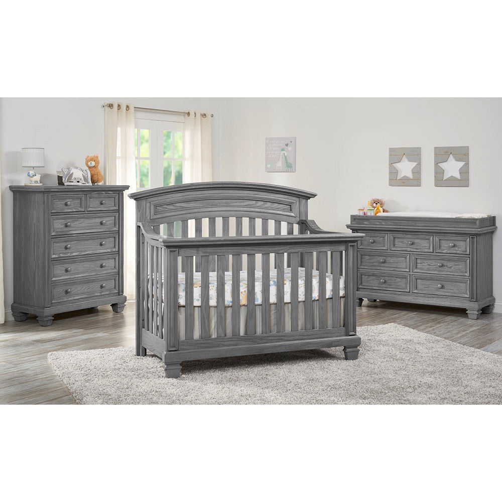 Soho Baby Richmond 4 in 1 Convertible Crib in Brushed Gray- Bambi Baby
