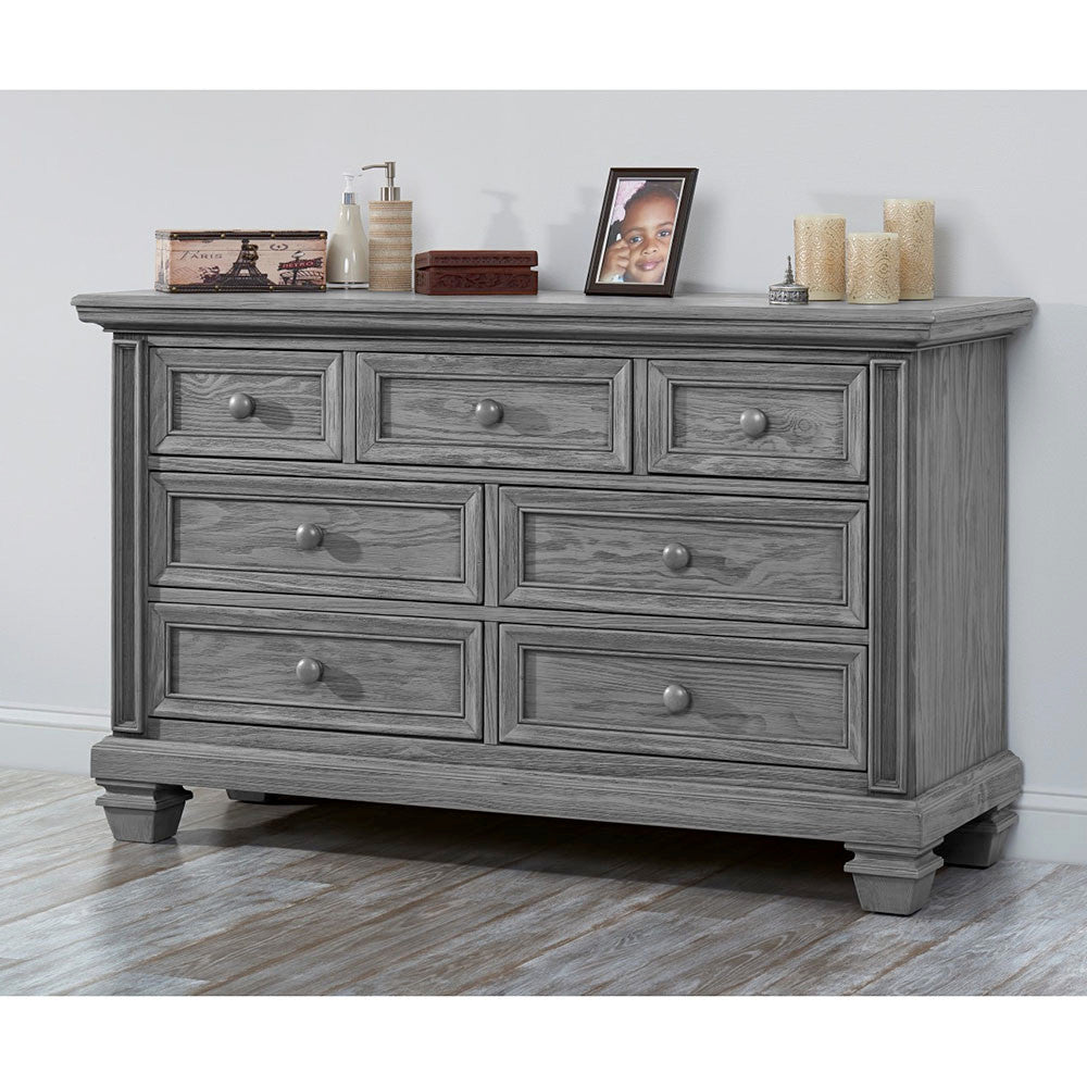 Soho Baby Richmond 7 Drawer Dresser in Brushed Gray- Bambi Baby