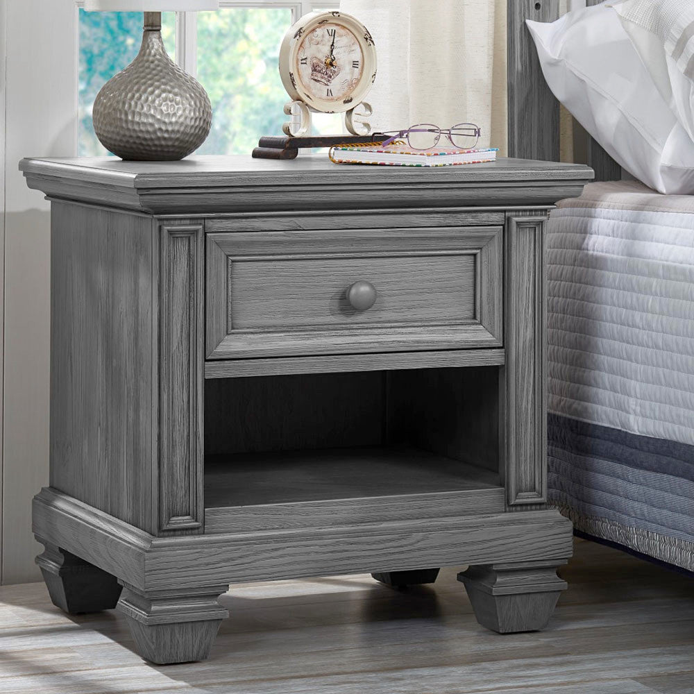 Soho Baby Richmond Nightstand in Brushed Gray- Bambi Baby