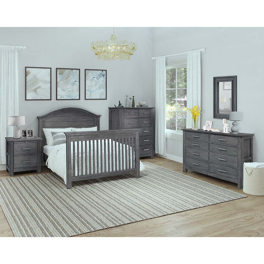 Bella Vita Lugo Full Bed Kit w/ Rails in Harbor Grey- Bambi Baby