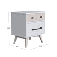 Mesa de cabeceira Westwood Rowan com 2 gavetas em linho cinza - Bambi Baby
