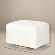 Oilo Ottoman Small Rectangle Wood Base - Bambi Baby