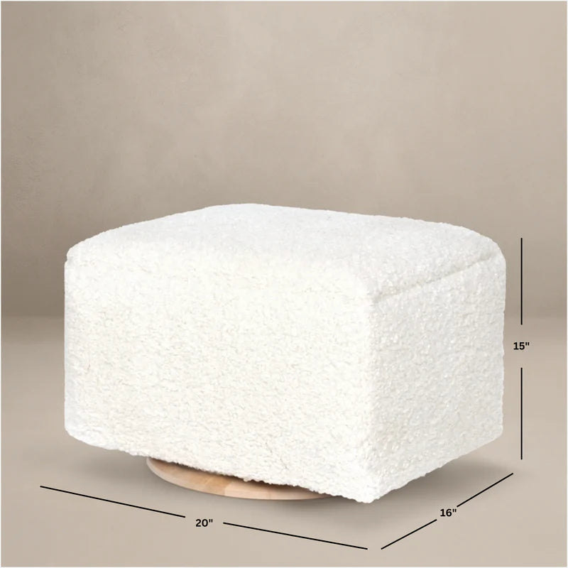 Oilo Ottoman Small Rectangle Wood Base- Bambi Baby