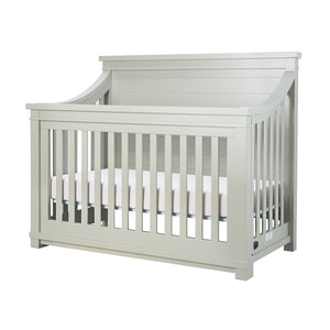 Sage Green Appleseed Rowan Flat Top Convertible Crib - Angle View | Bambi Baby