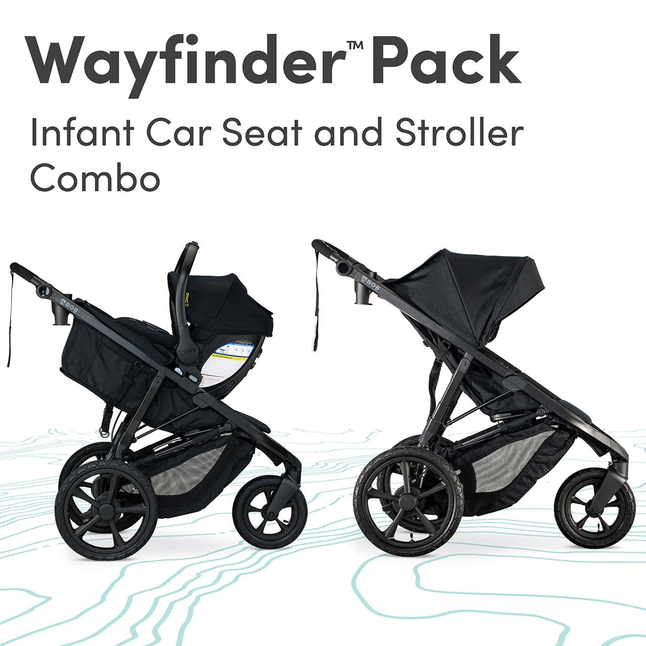all black car seat and stroller combo BOB Wayfinder Travel System, Infant Car Seat and Stroller Combo ClickT – Bambi Baby