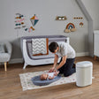 Shnuggle Nappy Bin in White/Grey - Bambi Baby