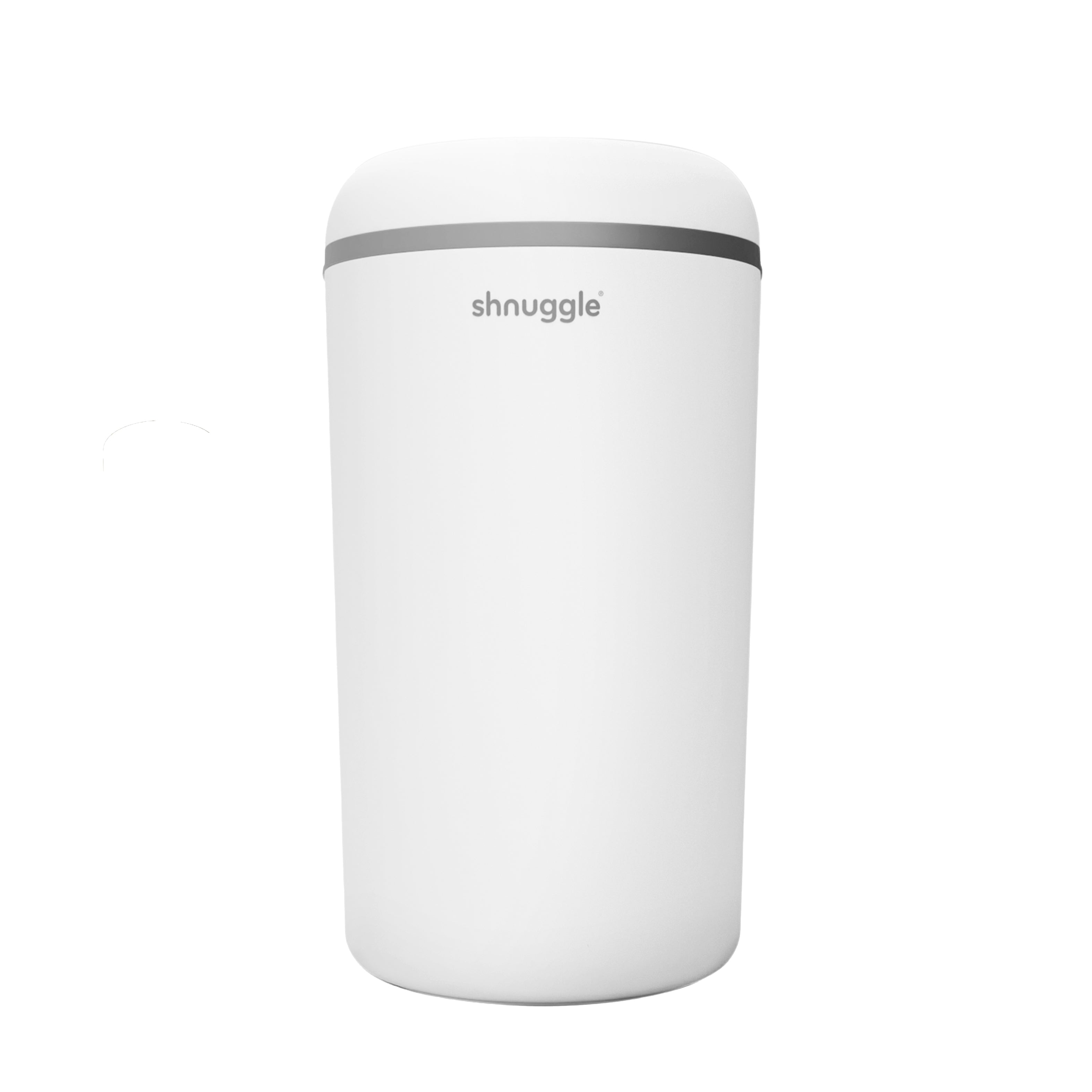 Shnuggle Nappy Bin in White/Grey- Bambi Baby