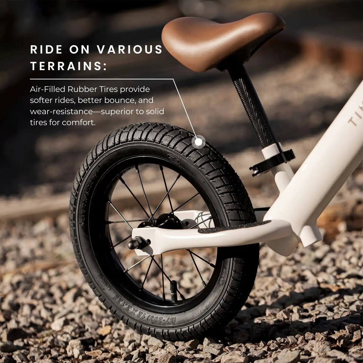 Tiny Land® Balance Bike - Milky White- Bambi Baby