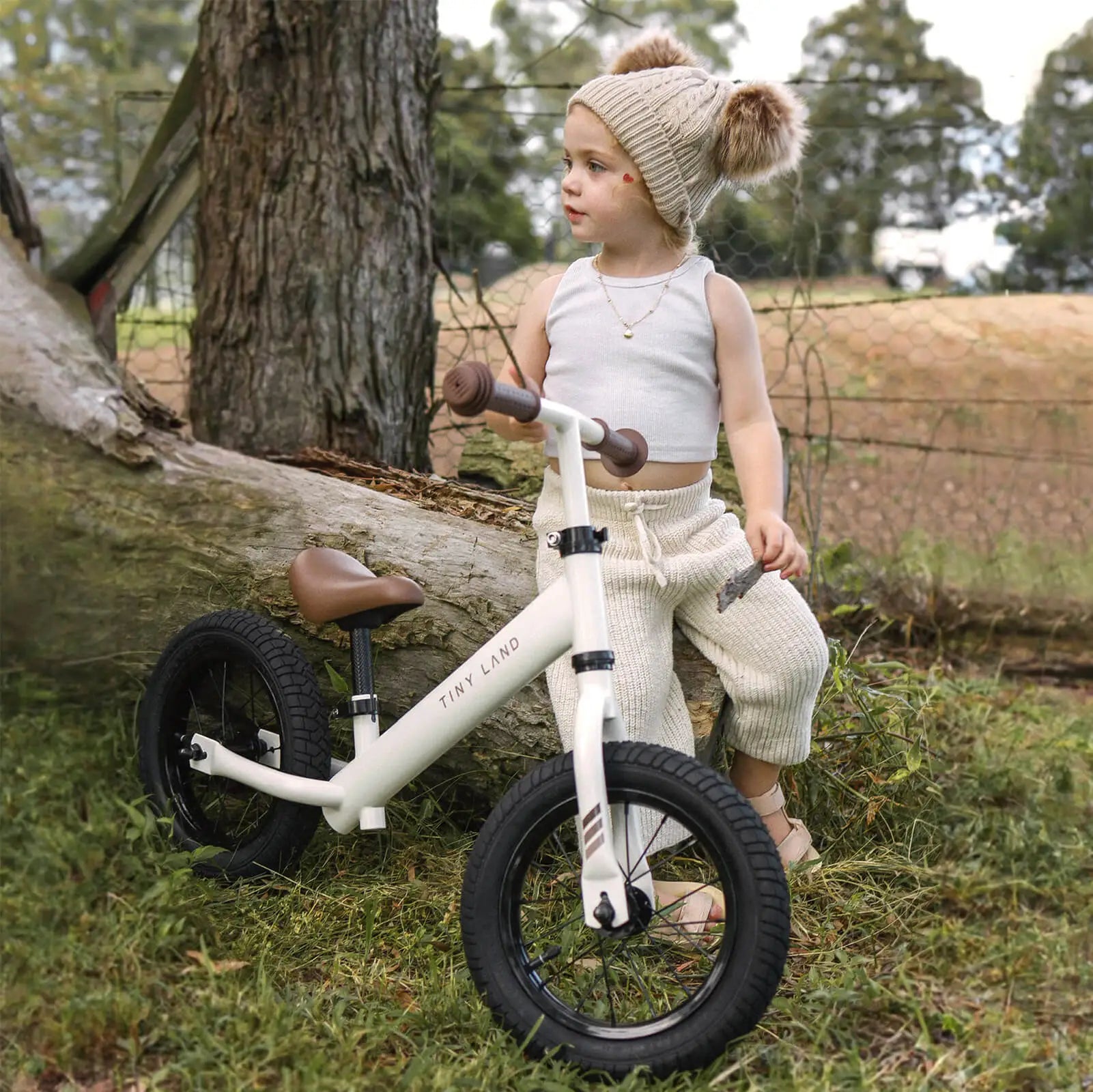 Tiny Land® Balance Bike - Milky White- Bambi Baby