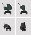 Silver Cross Nia Compact Stroller + Folding Bassinet Bundle - Bambi Baby