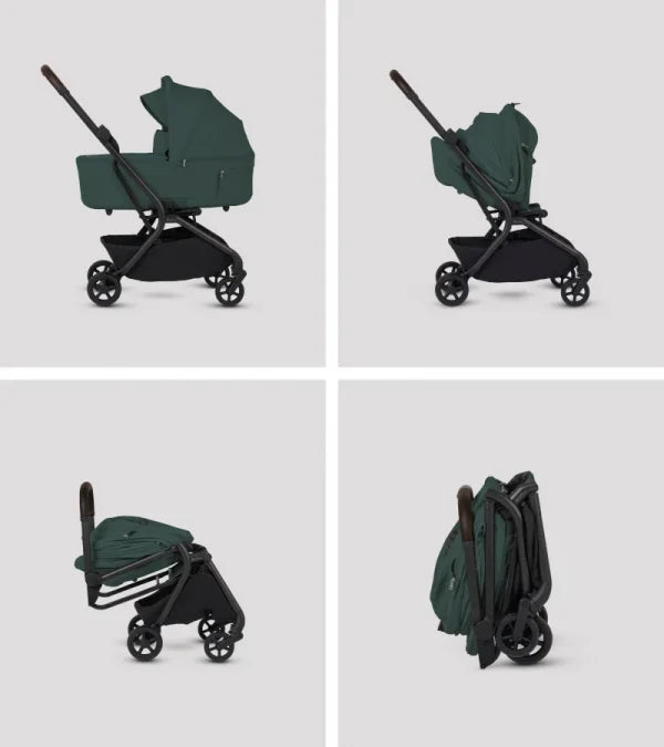 Silver Cross Nia Compact Stroller + Folding Bassinet Bundle- Bambi Baby