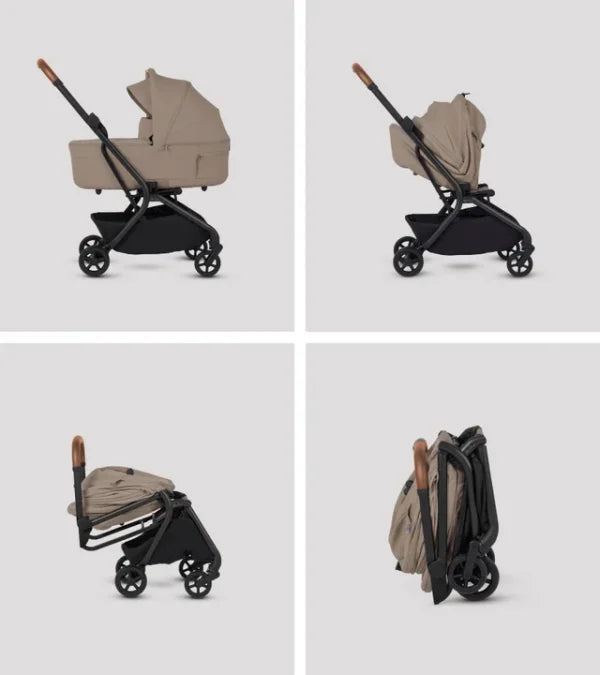 Silver Cross Nia Compact Stroller + Folding Bassinet Bundle- Bambi Baby