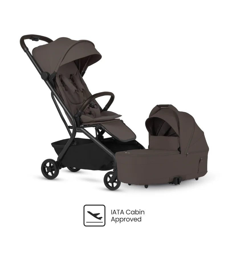 Silver Cross Nia Compact Stroller + Folding Bassinet Bundle- Bambi Baby