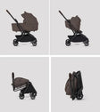 Silver Cross Nia Compact Stroller + Folding Bassinet Bundle - Bambi Baby