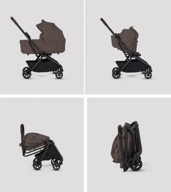 Silver Cross Nia Compact Stroller + Folding Bassinet Bundle- Bambi Baby