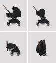 Silver Cross Nia Compact Stroller + Folding Bassinet Bundle - Bambi Baby
