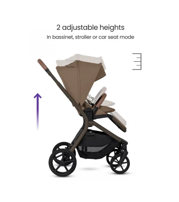 Silver Cross Breez Compact Stroller + Folding Bassinet Bundle- Bambi Baby