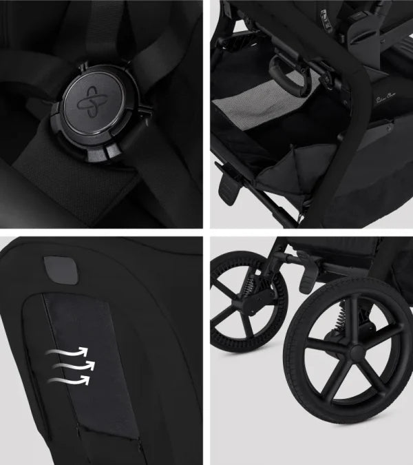 Silver Cross Breez Compact Stroller + Folding Bassinet Bundle- Bambi Baby