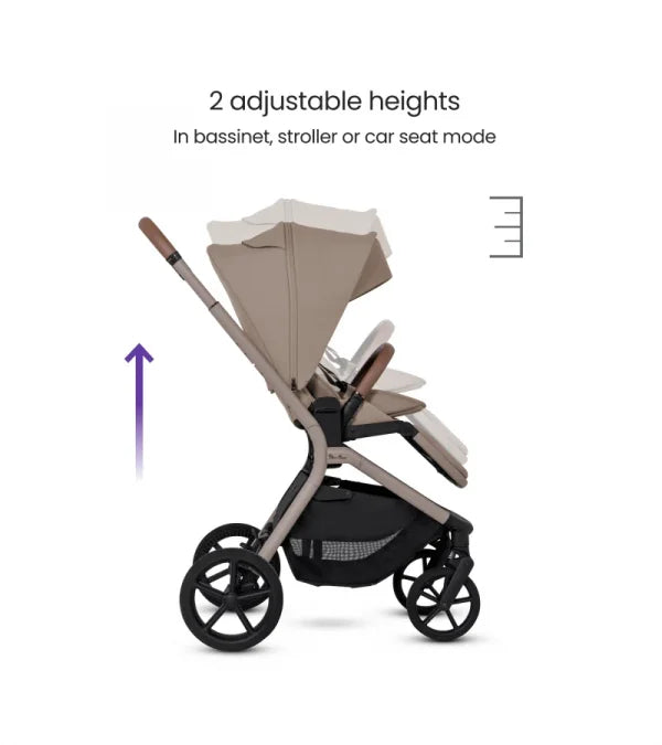 Silver Cross Breez Compact Stroller + Folding Bassinet Bundle- Bambi Baby