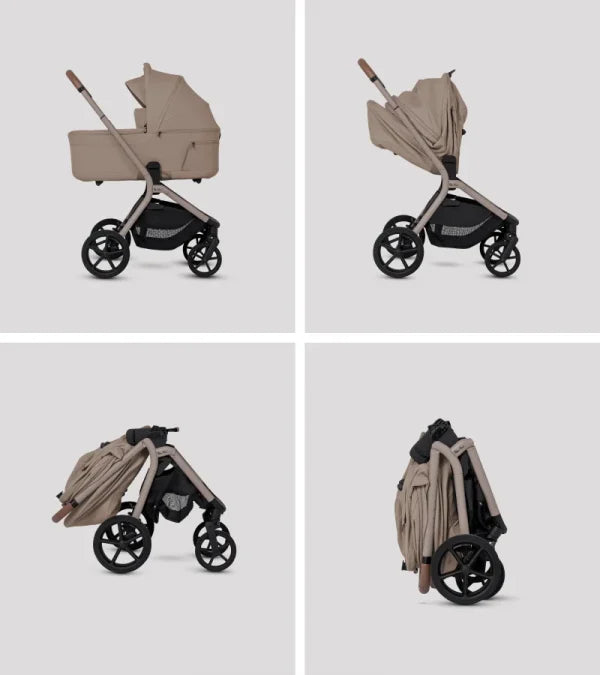 Silver Cross Breez Compact Stroller + Folding Bassinet Bundle- Bambi Baby