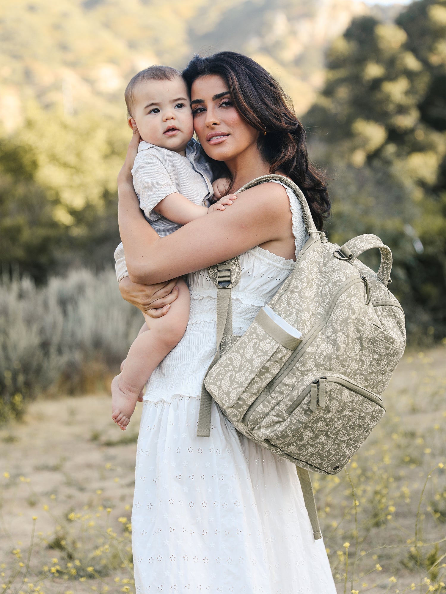 JuJuBe Sazan + JuJuBe Classic Diaper Backpack - Paisley Floral- Bambi Baby