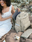 JuJuBe Sazan + JuJuBe Classic Diaper Backpack - Paisley Floral - Bambi Baby