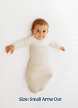 Swaddelini Bamboo Blend Beige Arms Out™ Long Sleeve Sleep Sack - Bambi Baby