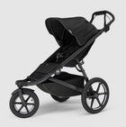 Black Thule Urban Glide 3 Performance Jogging Stroller - Three Quarter Side View | Bambi Baby