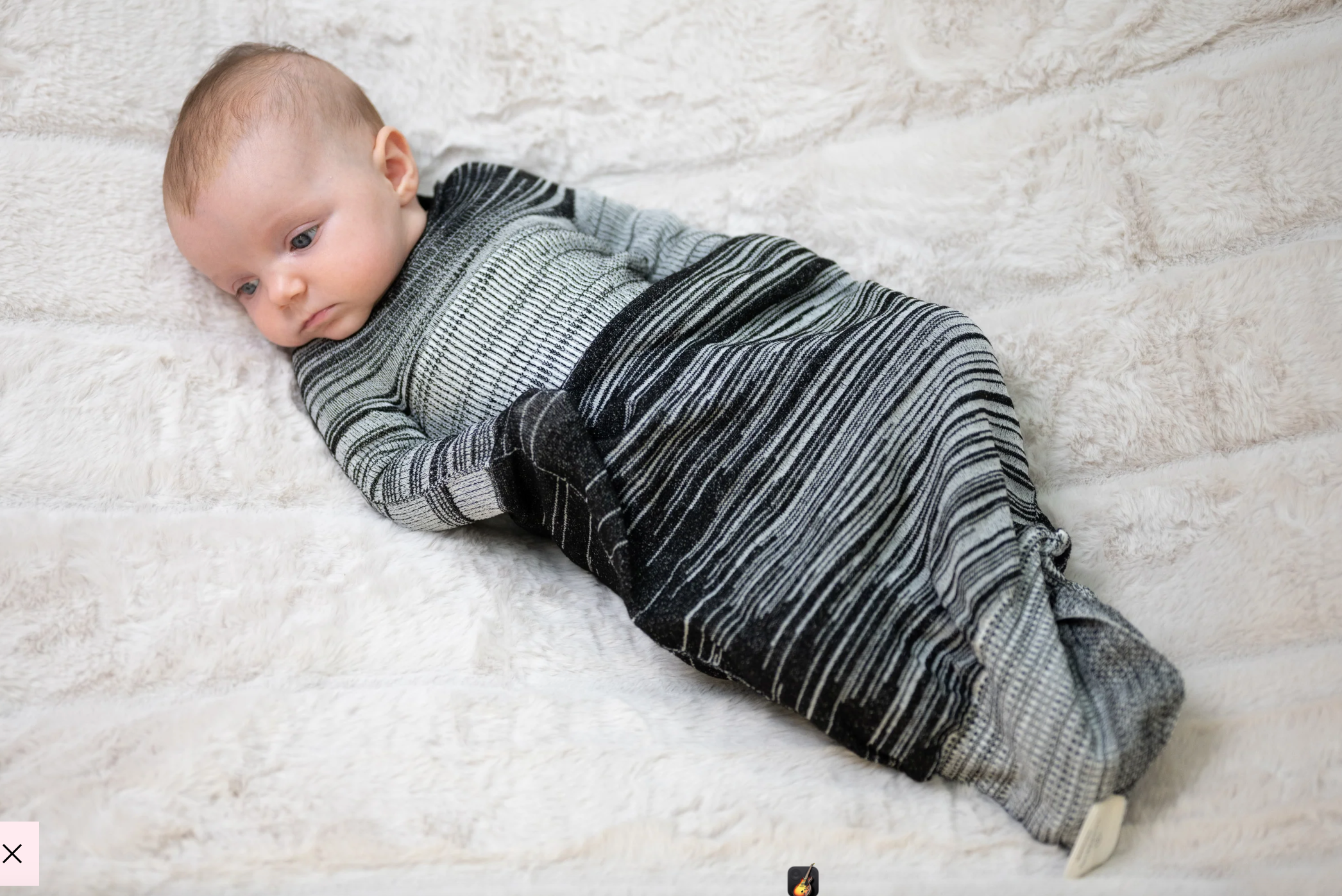 Swaddelini Black Swaddle Sleep Sack- Bambi Baby