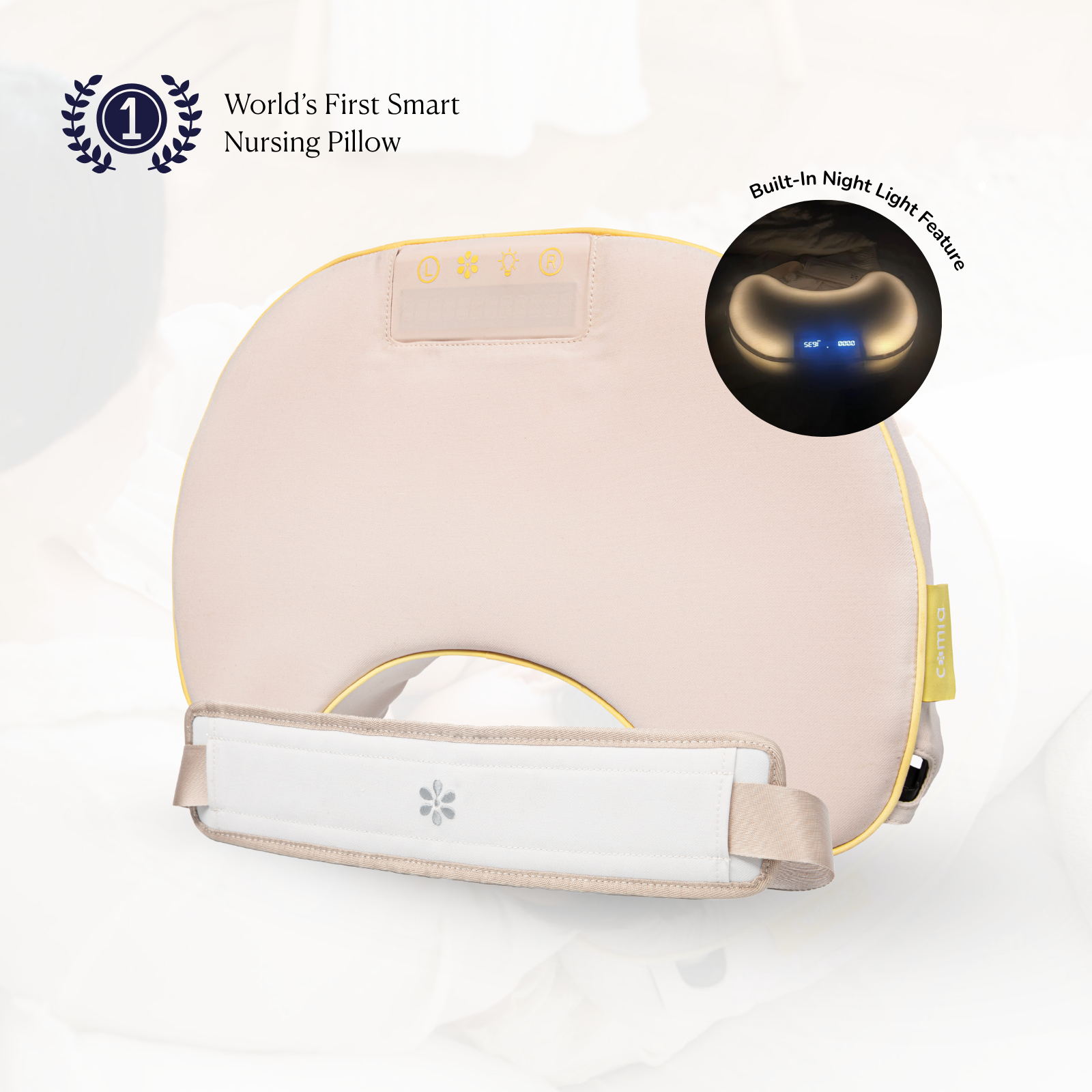 Comia Halo Smart Nursing Pillow- Bambi Baby