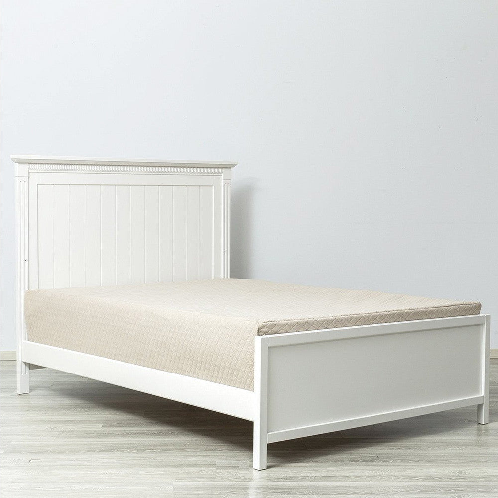 Silva Edison Full Size Bed with Low Footboard in White- Bambi Baby